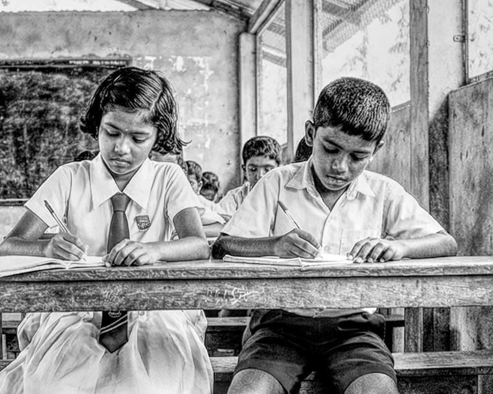 Children learning in a classroom